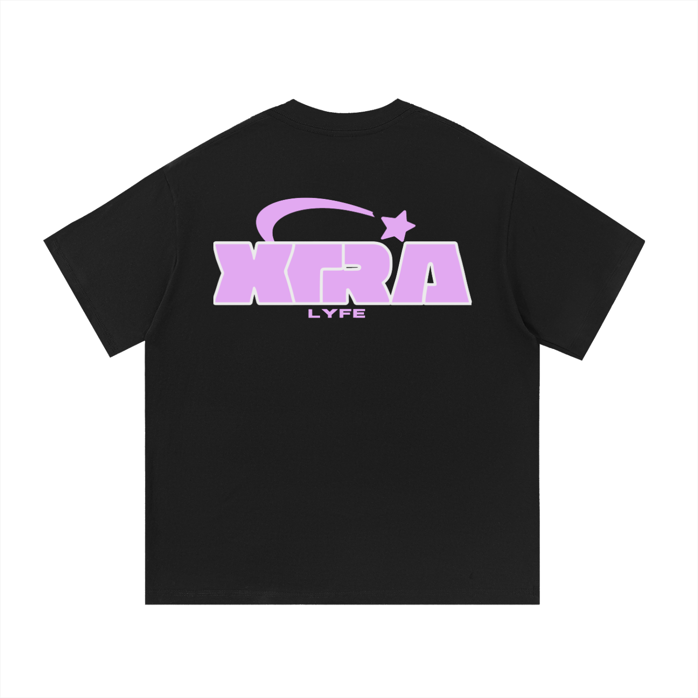 XTRA LYFE TEE/ BLACK AND PINK